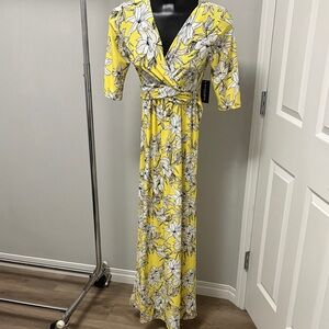Floral Yellow Maxi Dress